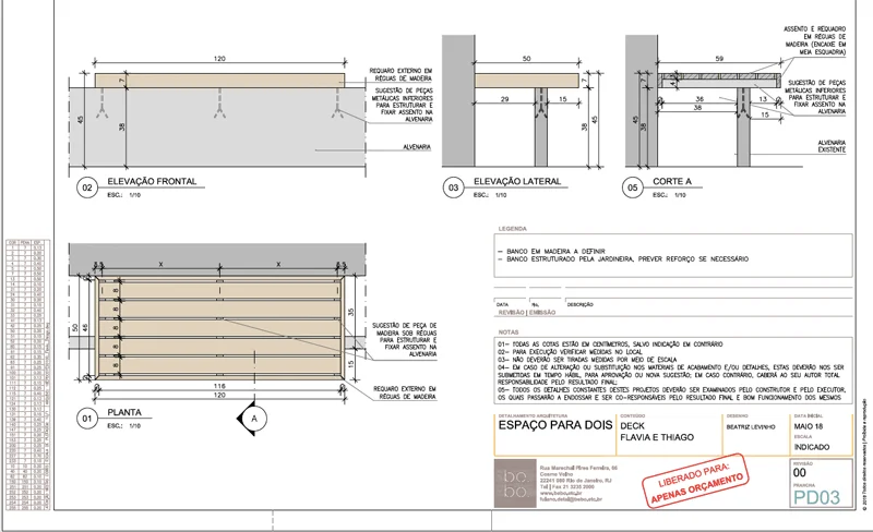 Projeto do Deck de Madeira